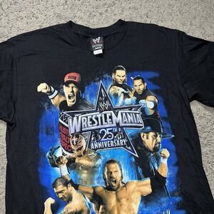 2009 WWE WrestleMania 25th Anniversary T Shirt Men Medium John Cena Undertaker